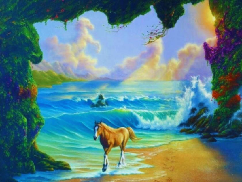 Optical illusion : Find out hidden horses in the picture within 10 seconds | या फोटोत किती घोडे आहेत? 10 सेकंदात शोधायचं आहे उत्तर, जमेल का?