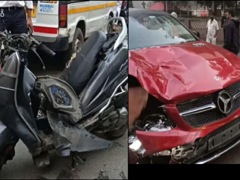 Zomato delivery boy dies as overspeeding Mercedes hits scooty in Oshiwara driver held | ओशिवऱ्यात ओव्हरटेकने घेतला डिलिव्हरी बॉयचा बळी; कारचालक विद्यार्थी पाेलिसांच्या ताब्यात