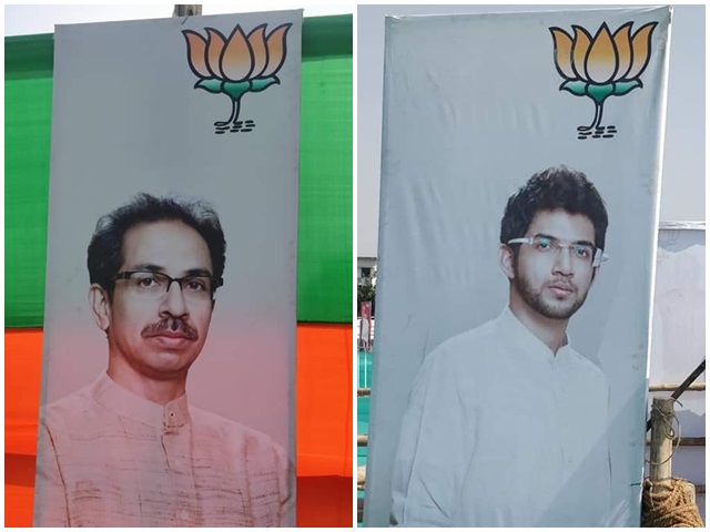 Lok Sabha Election 2019 Shivsena still silent on the banner issue | मोदींच्या सभेतील 'त्या' बॅनरवर शिवसेनेकडून अद्याप मौन