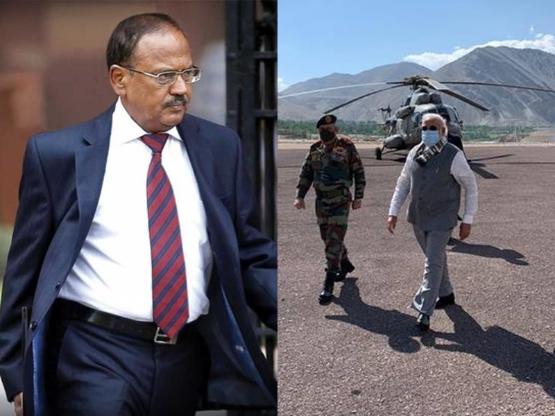 Modi's international politics during Leh tour, Ajit Doval's strategy | NSA अजित डोवालांनी आखला अ‍ॅक्शन प्लॅन, मोदींचा लेह दौरा होता सिक्रेट मिशन
