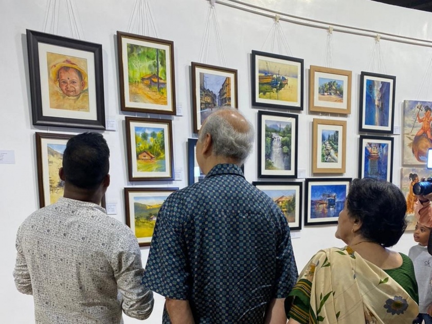 Painting Exhibition of renowned painters at Nehru Center Art Gallery | नेहरू सेंटर आर्ट गॅलरीत नामांकित चित्रकारांचा कलाविष्कार