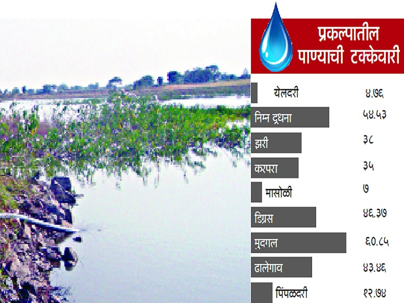 Only 28% water stock in Parbhani district's projects | परभणी जिल्यातील प्रकल्पात केवळ २८ टक्के पाणीसाठा शिल्लक