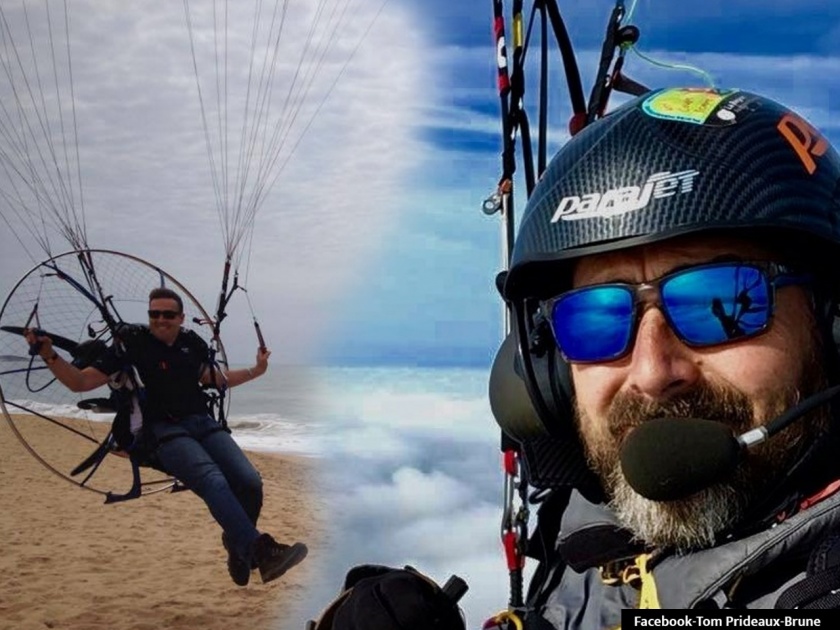 Tom prideaux brune uses an engine powered paraglider to get to office | तुम्ही ऑफिसला कसे जाता? ट्रेन, ऑटो, बसने... पण 'हा' पठ्ठ्या रोज उडत ऑफिसला जातो