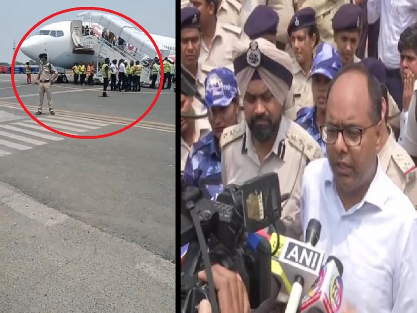 Bihar | The Delhi-bound SpiceJet flight had returned to Patna airport after locals noticed a fire in the aircraft & informed district & airport officials | विमानाची पाटण्यात इमर्जंसी लँडिंग, इंजिनमध्ये लागली आग; विमानात होते 185 प्रवासी