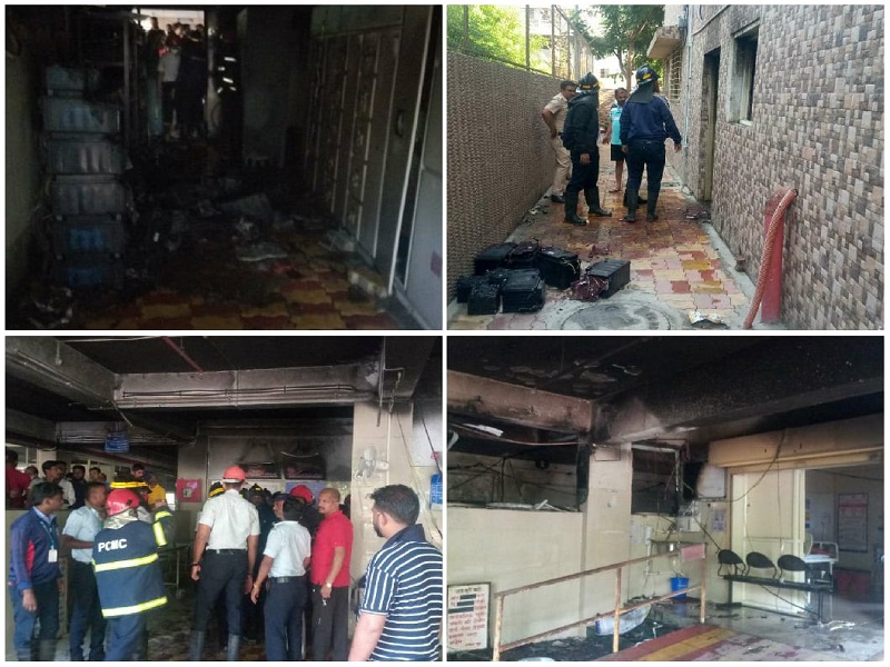 fire broke out at Talera Hospital in Pimpri-Chinchwad due to a short circuit | पिंपरी-चिंचवडमध्ये शॉर्ट सर्किटमुळे तालेरा रूग्णालयाला आग