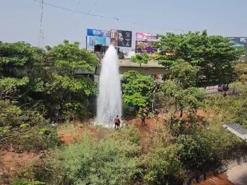 Water pipe burst in Pimpri-Chinchwad area, water supply stopped in Moshi, Charholi | पिंपरी-चिंचवड परिसरातील जलवाहिनी फुटली; मोशी, चऱ्होलीचा पाणीपुरवठा बंद