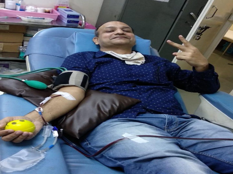 'Be Positive'! After recovering from corona, 'this' Punekar donated plasma 9 times | 'बी पॉझिटिव्ह'! कोरोनाला मात दिल्यानंतर 'या' पुणेकराने केले तब्बल ९ वेळा प्लाझ्मा दान 