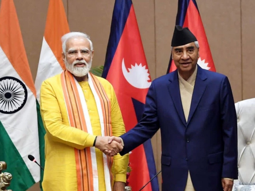 pm narendra modi pays homage to lord buddha at lumbini and 6 agreements between india and nepal | PM Modi Nepal Visit: पंतप्रधान नरेंद्र मोदी यांचे लुम्बिनी येथे भगवान बुद्धांना वंदन; भारत-नेपाळमध्ये सहा करार