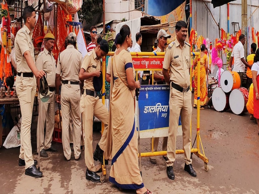 Tight security for Ganesha Chaturthi 2019 | कर्तव्यदक्ष पोलिसांना घरातील गणपतीची आरती करण्याचं भाग्यच नाही