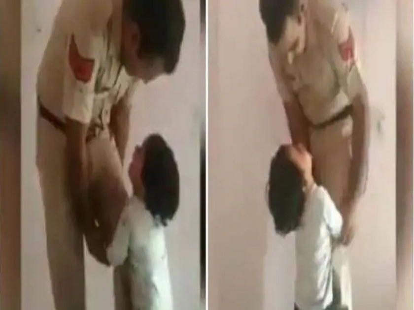 Beta, jaldi aa jaaunga: Cop tells son stopping him from going to work. Viral video tears internet up | बाबा, नको ना जाऊ ऑफिसला! पोलीस अधिकारी आणि मुलगा यांचा इमोशनल व्हिडीओ व्हायरल