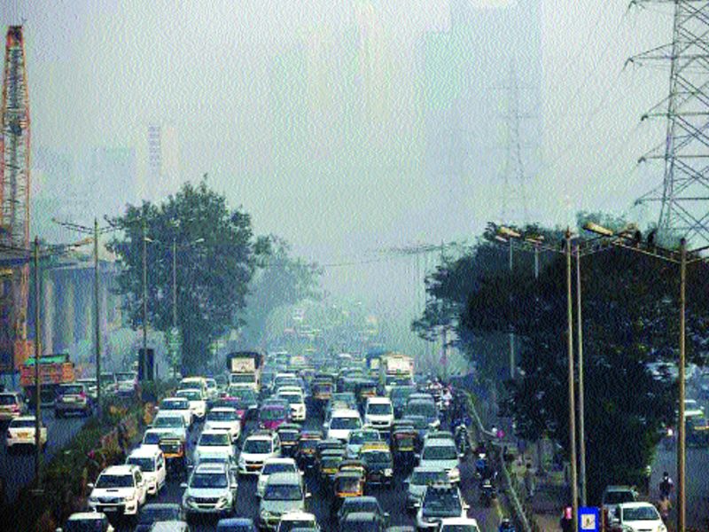  After the rise in pollution, Mumbai's number dropped, the quality of the air dropped | वाढत्या प्रदूषणात दिल्लीनंतर मुंबईचा नंबर, हवेची गुणवत्ता घसरली