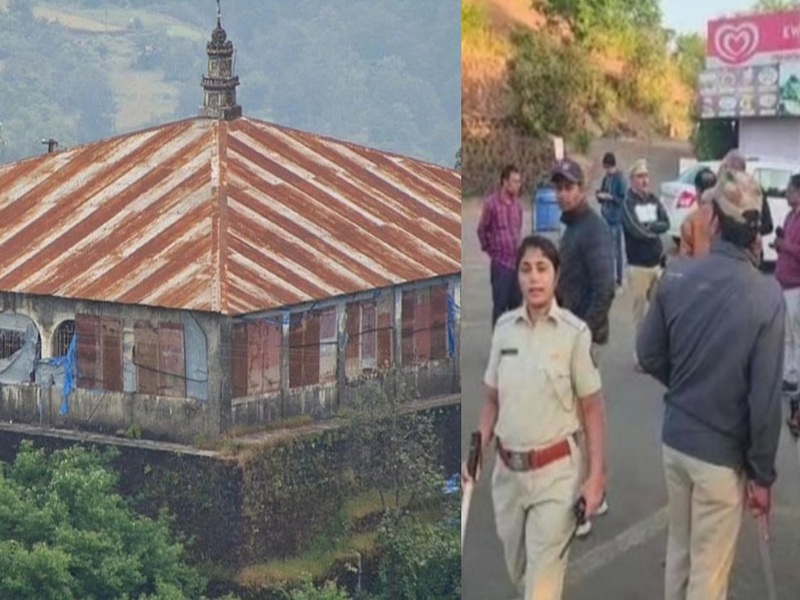 Unauthorized construction near Afzal Khan's grave at Pratapgarh removed in satara | प्रतापगडावरील अफजल खानच्या थडग्याजवळचं अनधिकृत बांधकाम हटवलं; कलम १४४ लागू