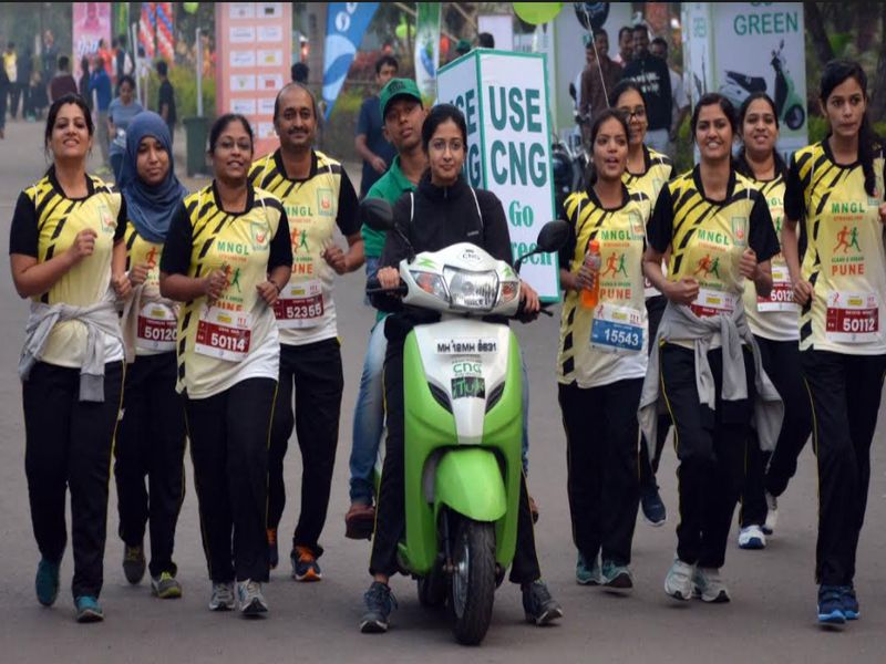 CNG Public awareness race for Green Pune | ग्रीन पुण्यासाठी सीएनजी जनजागृती दौड   