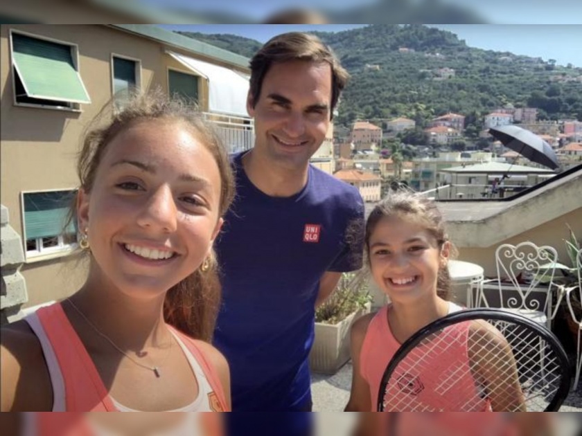 Roger Federer keeps his promise, roof-top tennis girls arrive at Rafael Nadal's academy and meet the Spaniard | ग्रेट; Roger Federer नं वचन पूर्ण केलं, टेरेसवर टेनिस खेळणाऱ्या मुलींना राफेल नदालच्या अकादमीत दाखल केलं