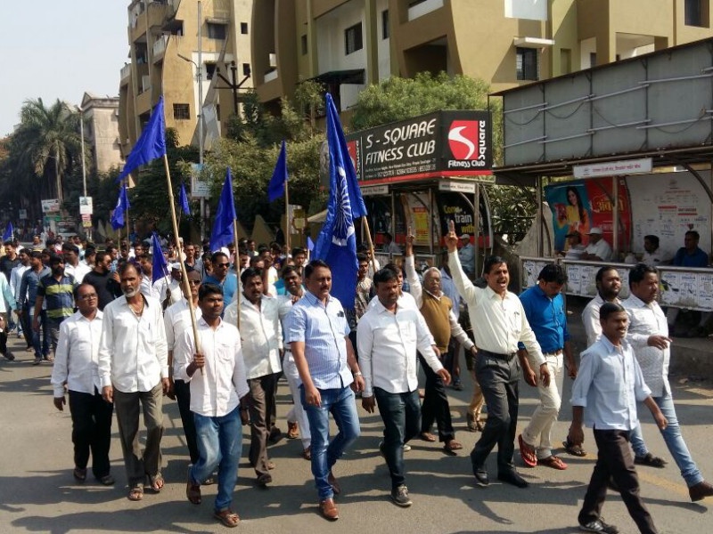 peace protest In Rahatani, Pimpale Saudagar | रहाटणी, पिंपळे सौदागरमध्ये बंदला उत्स्फूर्त प्रतिसाद, शांततेत निषेध मोर्चा