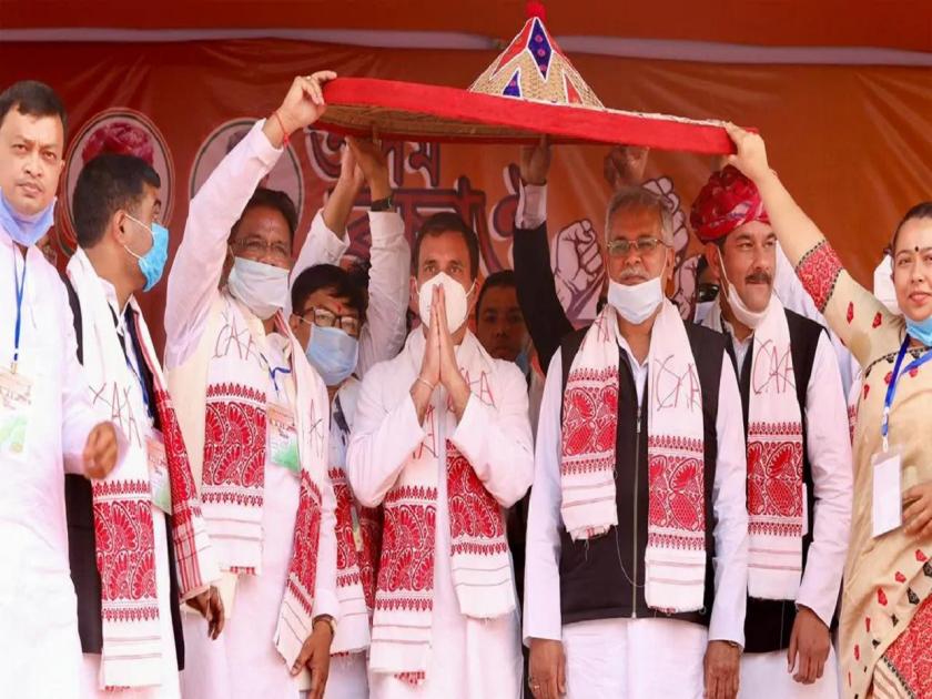 Congress leader rahul gandhi kick start congress election campaign in Assam assembly polls live updates | आसाममध्ये राहुल गांधी म्हणाले, "हम दो हमारे दो ऐकून घ्या, काहीही झालं तरी CAA ..."