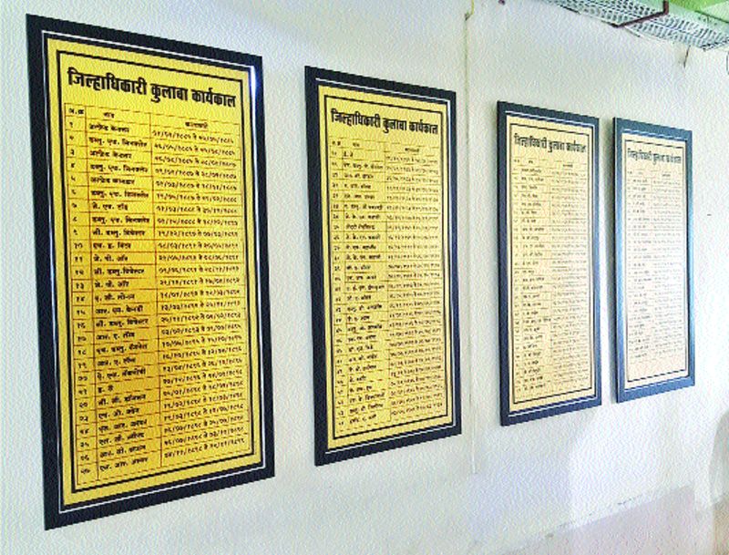raigad District administration changed marathi board | जिल्हा प्रशासनाने रातोरात लावले मराठी फलक