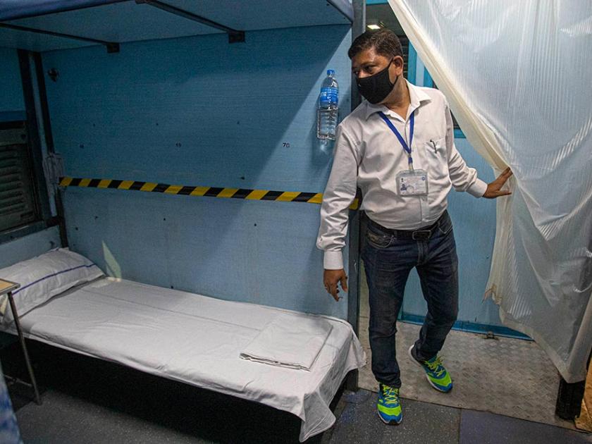 Even though there are no beds for coronaviruses in Mumbai, the isolation ward in the train is empty | Coronavirus: मुंबईत कोरोनाग्रस्तांसाठी बेड्स नाहीत तरीही रेल्वेतील आयसोलेशन कक्ष रिकामे