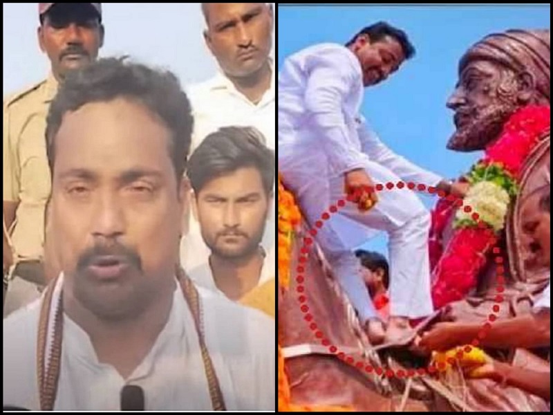 Tears in the eyes of NCP MLA Raju Navghare after controversy over statue of Shivaji Maharaj | 'त्या कार्यक्रमात अनेक नेते उपस्थित होते, पण फक्त माझाचा व्हिडिओ व्हायरल केला'; आमदार राजू नवघरेंचे स्पष्टीकरण
