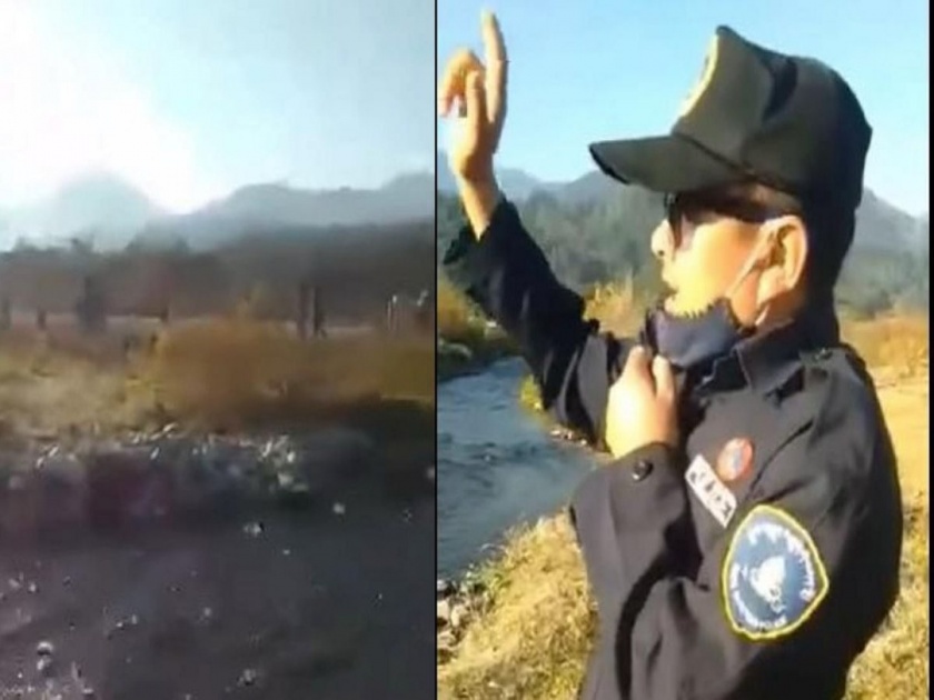 Bhutan cop politely requesting Indian travellers at border to vacate see viral video | VIDEO : सीमेवर फिरत होते भारतीय; भूतानचा पोलीस दुरूनच ओरडला, 'पाणी प्या आणि निघून जा'...