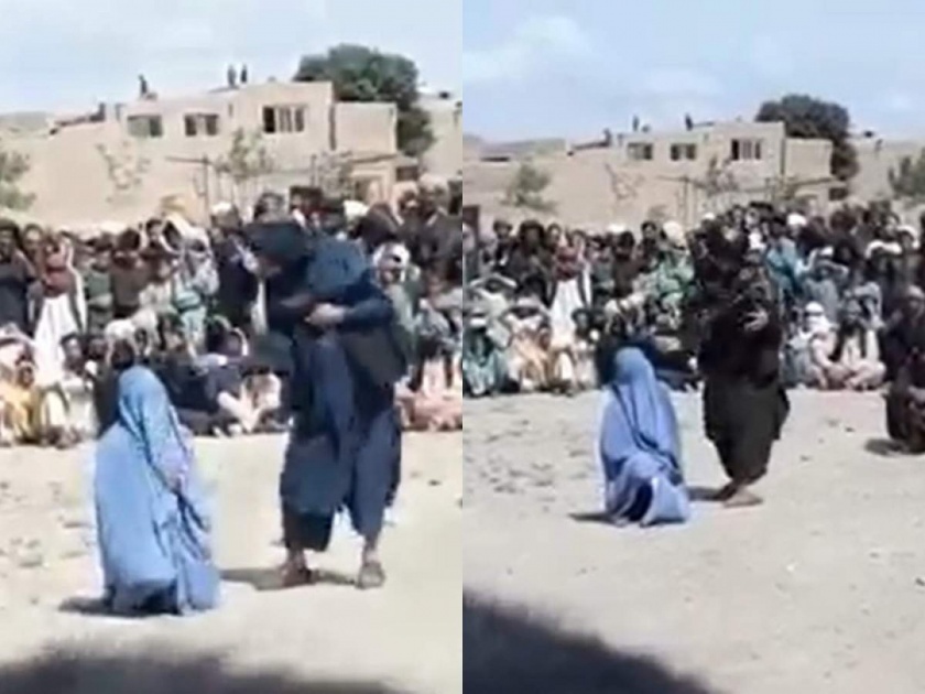 Girl talking to boyfriend on phone Taliban brutal punishment in Afghanistan | धक्कादायक! बॉयफ्रेन्डसोबत बोलत होती म्हणून तरूणीला भर चौकात देण्यात आली क्रूर शिक्षा!