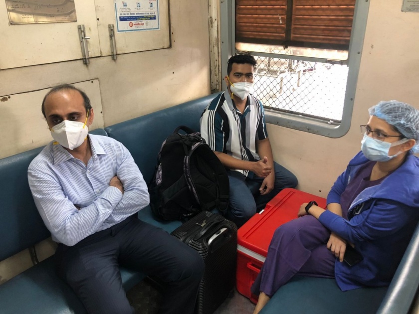 central railway local transports liver and kidney for transplant in forties hospital from Kalyan to Parel through local | मुंबई लोकल खऱ्या अर्थाने ठरली 'जीवनवाहिनी', प्रत्यारोपणासाठी लिव्हर आणि किडनी कल्याणहुन दादरला