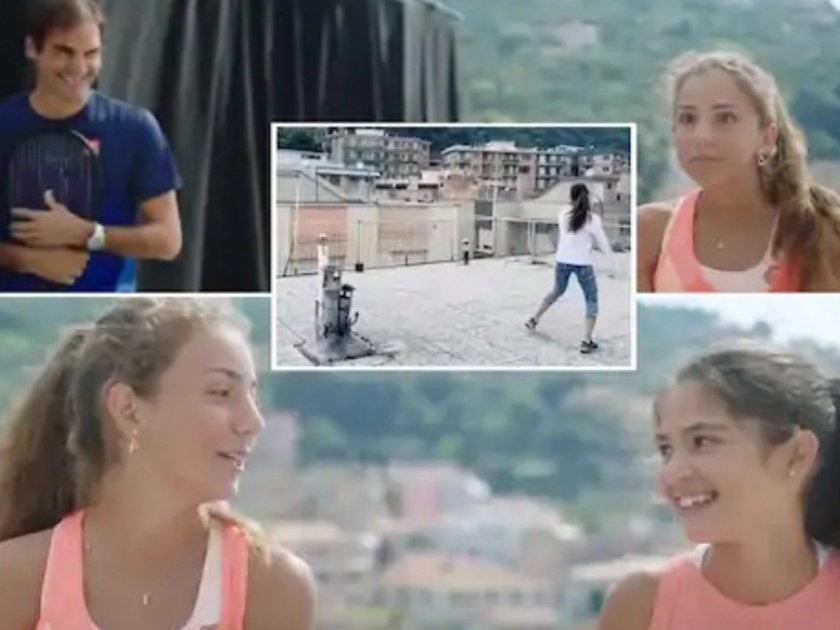 Rooftop Tennis Recreated! Roger Federer Joins Viral Sensations Vittoria and Carola | टेरेस टेनिस खेळणाऱ्या 'त्या' दोन मुलींना रॉजर फेडररकडून स्पेशल गिफ्ट; हा Video तुम्हाला नक्की आवडेल