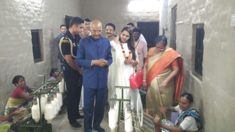President Ram Nath Kovind arrives at Sevagram | राष्ट्रपती रामनाथ कोविंद यांचे सेवाग्राम येथे आगमन