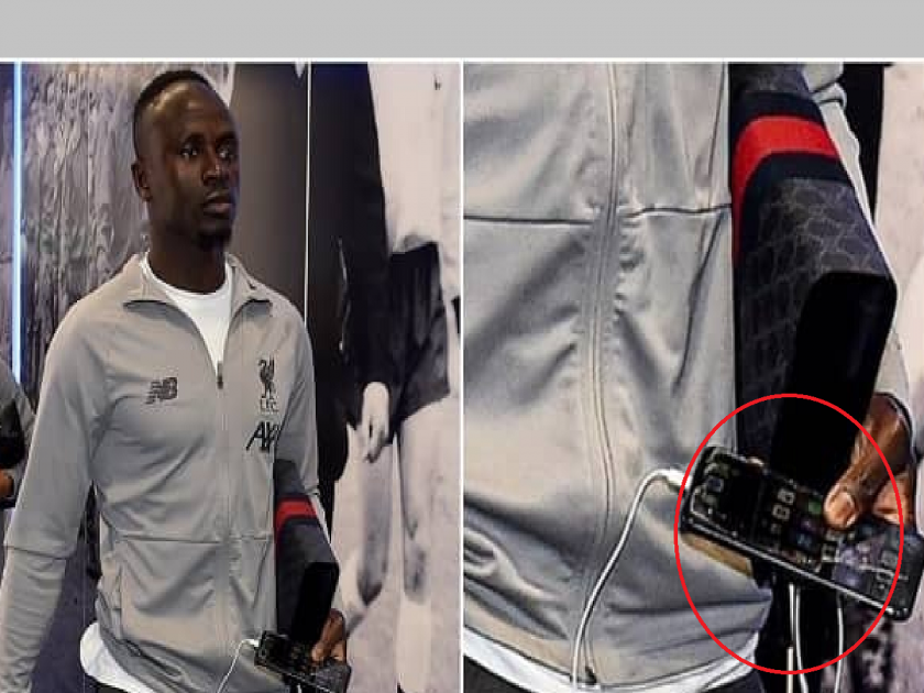 Sadio Mane’s broken Mobile: star footballer sadio mane cracked iphone photo viral | Sadio Mane’s broken Mobile: अब्जो रुपये कमावणारा फुटबॉलर वापरतो तुटलेला मोबाइल? फोटो व्हायरल...
