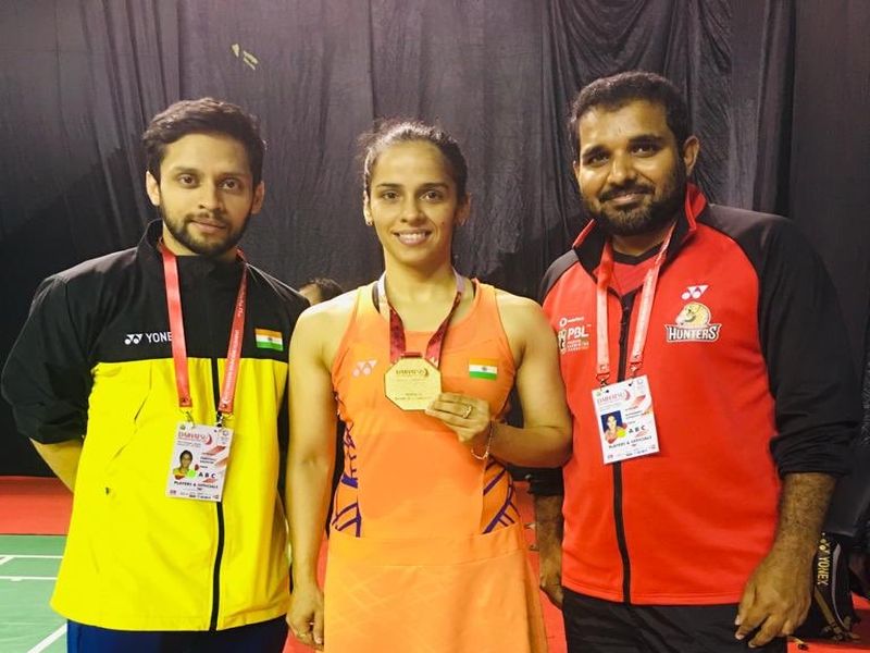 Saina Nehwal wins gold medal | सायना नेहवालची जेतेपदाला गवसणी