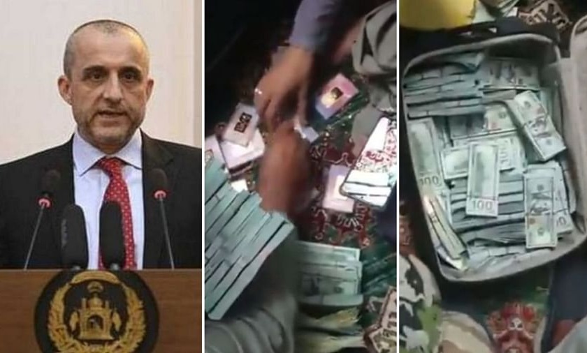 Taliban claims to found 48 crore money gold bricks from Amrullah Saleh home watch video | Afghanistan : अमरूल्लाह सालेहच्या घरात ४८ कोटी रूपये आणि सोन्याच्या विटा सापडल्याचा दावा, बघा व्हिडीओ