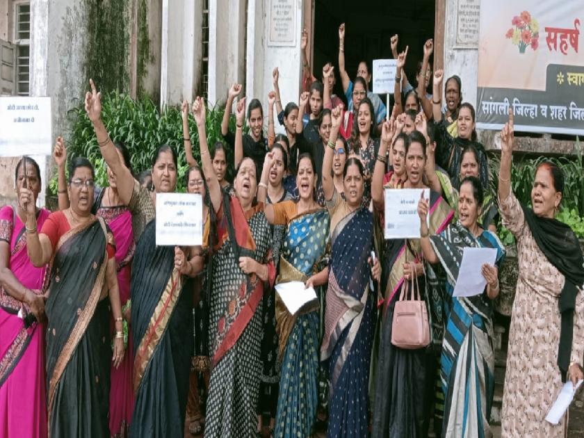 Congress protests in Sangli against Manipur women oppression | मणिपूर महिला अत्याचाराविरोधात सांगलीत काँग्रेसची निदर्शने