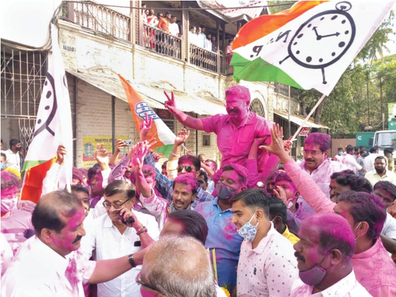 Sangli BJP majority, but NCP mayor; Power mine, seven votes split | सांगलीत भाजपचे बहुमत, पण राष्ट्रवादीचा महापौर; सत्तेला सुरुंग, सात मते फुटली