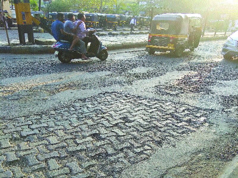 Roads in Sanpada, disaster of municipal corporation | सानपाड्यातील रस्त्यांची दुरवस्था, महापालिकेचे दुर्लक्ष