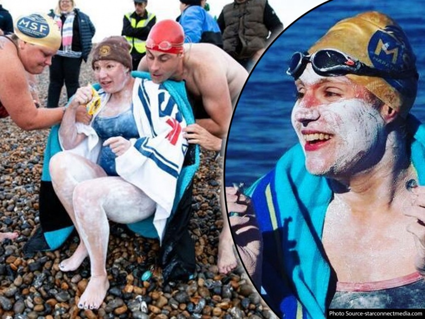 Cancer survivor becomes first women to swim english channel four times non stop | जिगरबाज! वर्षभरापूर्वी कॅन्सरवर मात करणाऱ्या महिलेने सलग 54 तास पोहून केला वर्ल्ड रेकॉर्ड