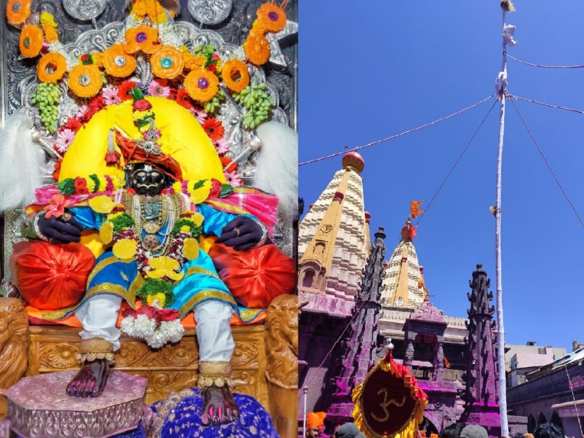 On the auspicious occasion of Gudi Padwa Manachi Sasankathi entered the Jotiba mountain | Kolhapur News: गुढी पाडव्याच्या शुभ मुहूर्तावर मानाची सासनकाठी जोतिबा डोंगरावर दाखल
