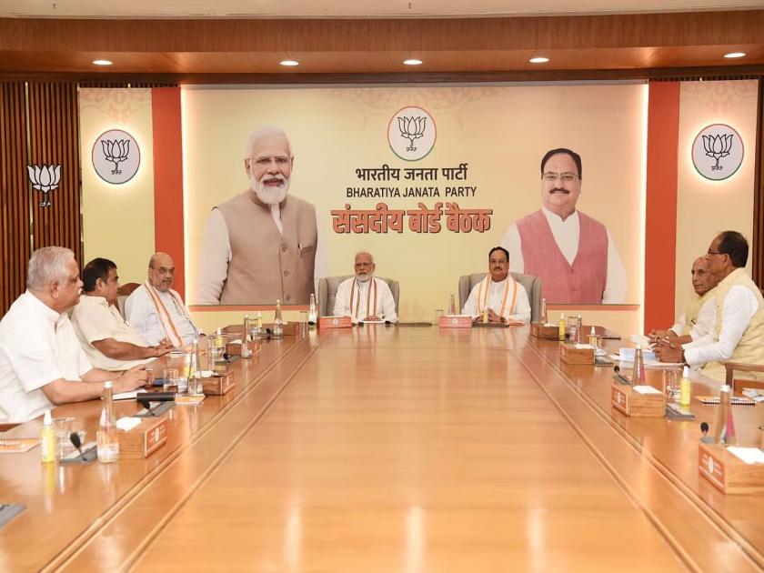 BJP Parliamentary Board meeting starts discussion about the name of CM of 3 states, Chhattisgarh, Madhya Pradesh, Rajasthan | ३ राज्यांतील मुख्यमंत्र्यांच्या नावाबद्दल भाजप संसदीय बोर्डाच्या बैठकीत चर्चा सुरू