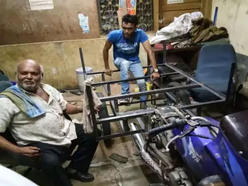 physically abled made e-bikes from 'waste'; Anand Mahindra was also speechless | दिव्यांगाने 'टाकाऊ'पासून चक्क ई-बाईक बनविली; आनंद महिंद्राही अवाक् झाले