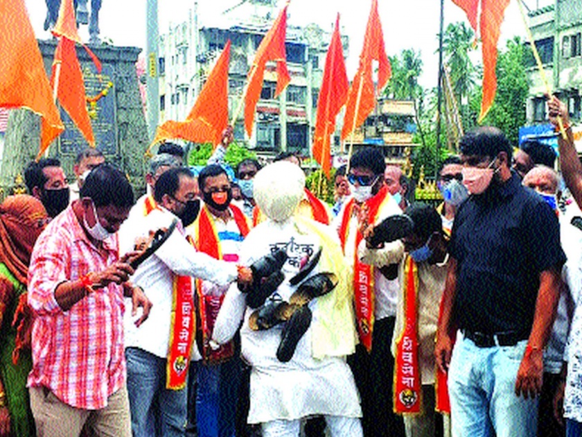 Protests against the Karnataka government; Agitations in Raigad, Navi Mumbai | कर्नाटक सरकारच्या निषेधार्थ निदर्शने; रायगड, नवी मुंबईत आंदोलने