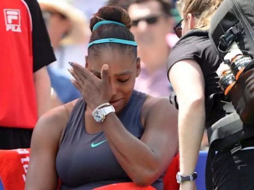 ... and Serena Williams started crying on the tennis court | ... अन् सेरेना विल्यम्स टेनिस कोर्टवरच ढसाढसा रडायला लागली