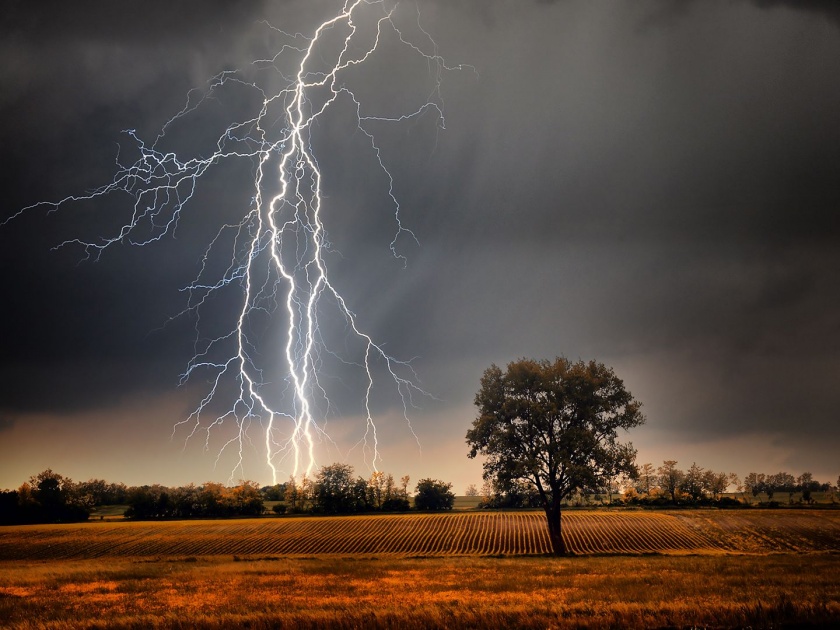 Lightning: Light emitted from storm clouds | वीजप्रपात : वादळी ढगांतून उत्सर्जित होणारी प्रकाशज्योत