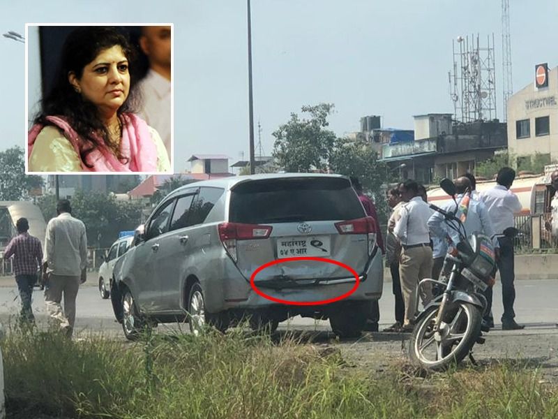 sharmila raj thackeray car met with an accident in navi mumbai | राज ठाकरेंच्या पत्नी शर्मिला यांच्या कारला नवी मुंबईत अपघात