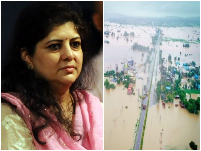 sharmila thackeray said why she and mns leader raj thackeray did not visit flood affected area first day | "... म्हणून पहिल्या दिवशी राज ठाकरे आणि आम्ही कुटुंबीयांनी पूरग्रस्तांकडे जाणं टाळलं"