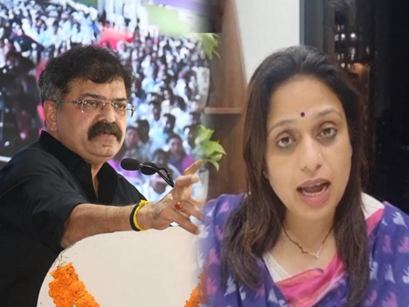 balasahebanchi shiv sena shinde group sheetal mhatre criticised ncp jitendra awhad after molestation case | Maharashtra Politics: “राजीनामा देऊन पोलीस यंत्रणांवर दबाव टाकण्याचा जितेंद्र आव्हाडांचा प्रयत्न हास्यास्पद”
