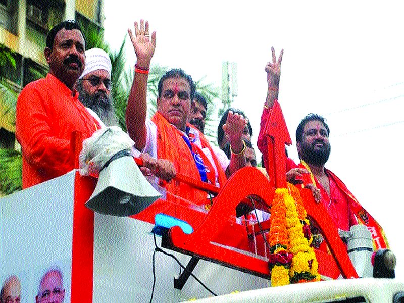 Shiv Sena rally in Kalyan West | कल्याण पश्चिमेत शिवसेनेने काढली रॅली