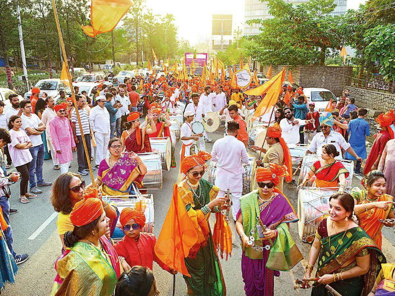 For the first time in the history of twenty years in the procession on the day of Gudi Padwa in Pune | पुण्यात गुढीपाडव्याच्या दिवशी होणाऱ्या शोभायात्रेत वीस वर्षाच्या इतिहासात प्रथमच खंड