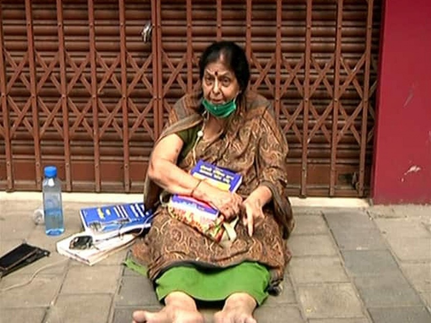 Writer Shobha Deshpande protests for 18 hours after jeweler refuses to speak in Marathi | मराठी भाषेच्या आग्रहासाठी लेखिकेचं तब्बल १८ तास ठिय्या आंदोलन