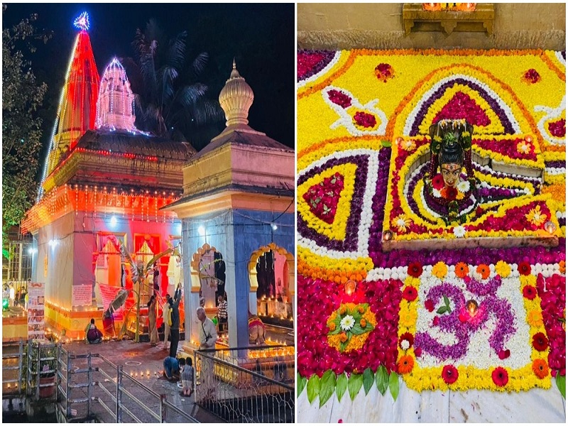 narsapur baneshwar temple litght dipotsava tripurari pornima | नसरापुरातील बनेश्वर मंदिर दिपोत्सवाने उजळले