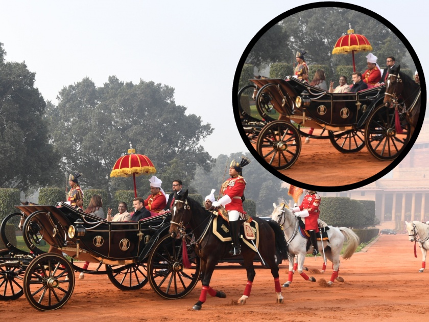The interesting history of the traditional buggy that President Murmu rode with Macron, Know Behind This India Pakistan Connection | मॅक्रॉन यांच्यासह राष्ट्रपती मुर्मूंनी ज्या बग्गीची सवारी केली तिचा रंजक इतिहास