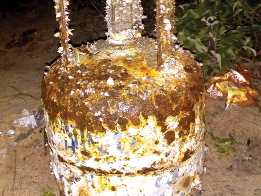 Sindhudurg: A secluded seamless cylinders found, detained by a bomb disposal squad | सिंधुदुर्ग : समुद्रकिनारी बेवारस सिलिंडर आढळला, बॉम्बशोधक पथकाकडून निकामी